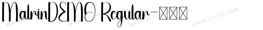 MalrinDEMO Regular字体转换